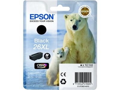 Epson Singlepack Black 26XL Claria Premium Ink