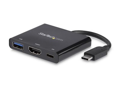 StarTech USB-C multiport adapter met HDMI USB 3.0 poort 60W PD zwart - CDP2HDUACP