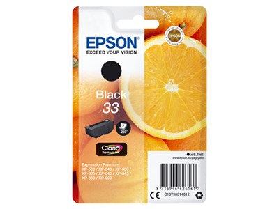 Epson C13T33314012 6.4ml 250pagina&#39;s Zwart inktcartridge