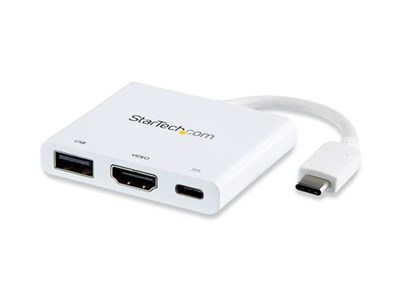 StarTech USB-C multiport adapter met HDMI USB 3.0 poort 60W PD wit - CDP2HDUACPW