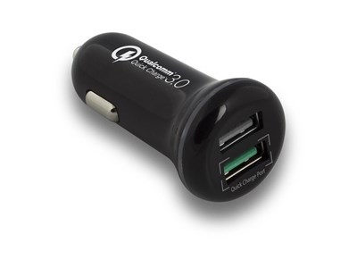 Ewent 2-Poorts USB Autolader 5A met Quick Charge 3.0