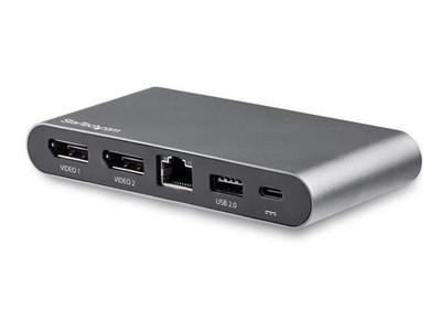 StarTech Dual monitor USB-C 5-in-1 multiport adapter 2 x 4K DisplayPort 100W PD 3.0 - DK30C2DAGPD main product image