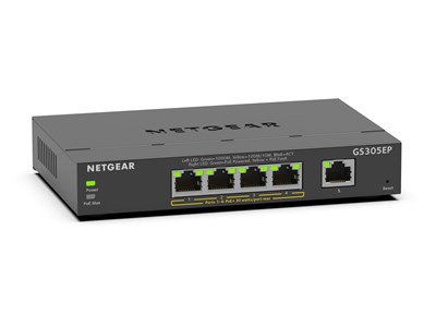Netgear 5-Port Gigabit Ethernet PoE+ Plus Switch (GS305EP) main product image