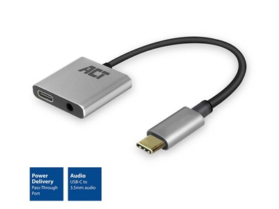 ACT USB-C naar audio &amp; oplaadadapter - AC7005 main product image