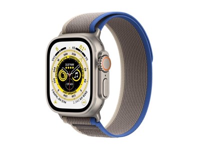 Apple Watch Ultra - Cellular - 49 mm - Zwart/Grijs Trail-bandje (maat M/L)